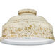 Keating 3 Light 14 inch Antique Ivory Flush Mount Ceiling Light